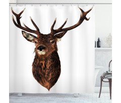 Stuffed Animal Head Shower Curtain