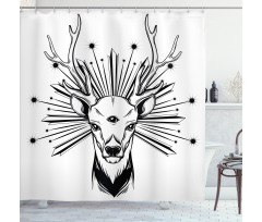 Elk Third Eye Occult Shower Curtain