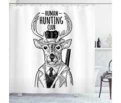 Sarcastic Humor Sketch Shower Curtain