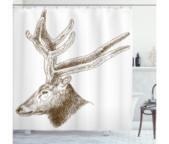 Wild Animal Engraving Shower Curtain