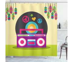 Bohemian Stereo Radio Shower Curtain