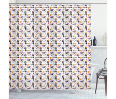 Repeating Music Shower Curtain