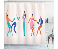 Dancing Men and Women Shower Curtain