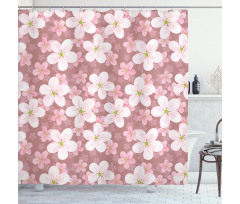 Cherry Blossoms Petal Shower Curtain