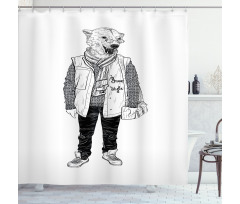 Fashionable Polar Bear Shower Curtain