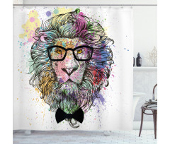 Lion Bow Creative Splashes Shower Curtain