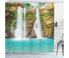 Waterfall in Rainforest Shower Curtain