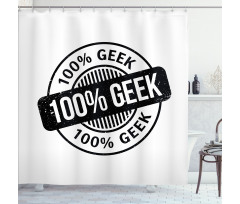 Fully Hundred Percent Geek Shower Curtain