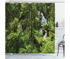 Rainforest Fall River Shower Curtain