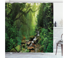 Spring in Nepal Footpath Shower Curtain
