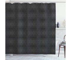 Floral Petals Dotted Frame Shower Curtain