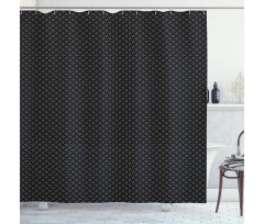 Monochrome Geometric Stars Shower Curtain