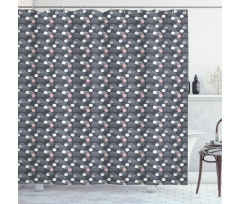 Soft Trees and Dots Woodland Shower Curtain