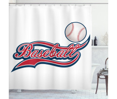 Baseball Ball Sports Shower Curtain
