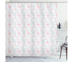 Pastel Flowers Shower Curtain