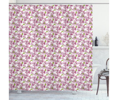 Cartoon Apple Blossom Shower Curtain