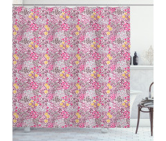 Abstract Garden Blossom Shower Curtain