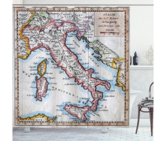 Old Italy Map Shower Curtain