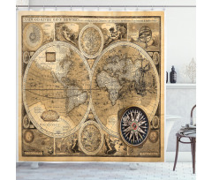 Accvrat Map of World Shower Curtain