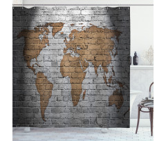 Countries Continents Shower Curtain