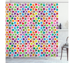 Colorful Curve Pattern Shower Curtain