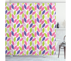 Botanic Leaf Pattern Shower Curtain