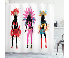 Flourish Carnival Clothes Shower Curtain