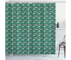 Parrot and Monstera Leaves Shower Curtain