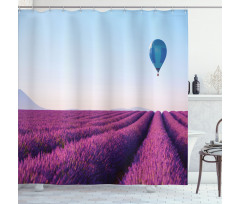 Lavender Field Balloon Shower Curtain