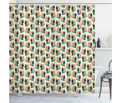 Toucan and Exotic Botany Shower Curtain