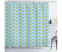 Toy Duck Pattern Shower Curtain