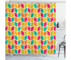 Chevron Hipster Style Shower Curtain