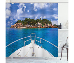 Boat Exotic Journey Tropic Shower Curtain