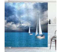 Sailing After Storm Clouds Shower Curtain