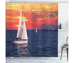 Calm Evening Sailing Shower Curtain