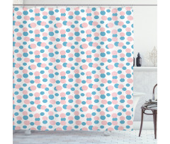 Pastel Rounds Shower Curtain