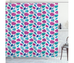 Tropic Leaves Rounds Shower Curtain