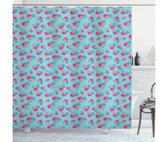 Bicolour Summer Roses Shower Curtain