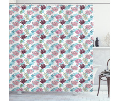 Wild Spring Leaves Shower Curtain