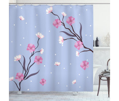 Apple Blossoms Branch Shower Curtain