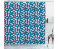 Hibiscus Petals Shower Curtain