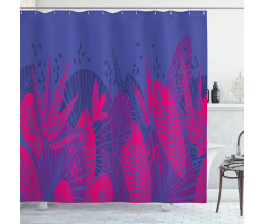 Exotic Jungle Leaf Shower Curtain
