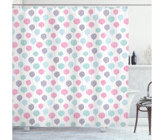 Balloons with Hearts Shower Curtain