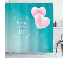 Heart Balloon Shower Curtain