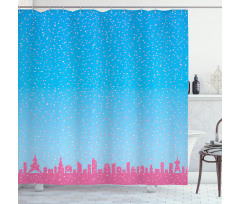 Petals on Skyline Shower Curtain