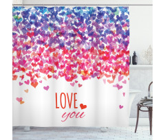 Hearts Love Springtime Shower Curtain