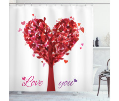 Vintage Romance Heart Shower Curtain