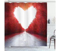 Autumn Trees Landscape Shower Curtain