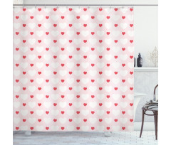 Hearts Love Antique Shower Curtain