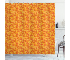 Cartoon Fallen Leaves Shower Curtain